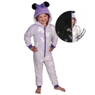   Disney Minnie Purple sötétben világító gyerek hosszú pizsama, overál 7 - 8 év / 122 - 128 cm