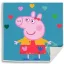 Peppa malac Hearts Mágikus Kéztörlő arctörlő, törölköző 30x30cm