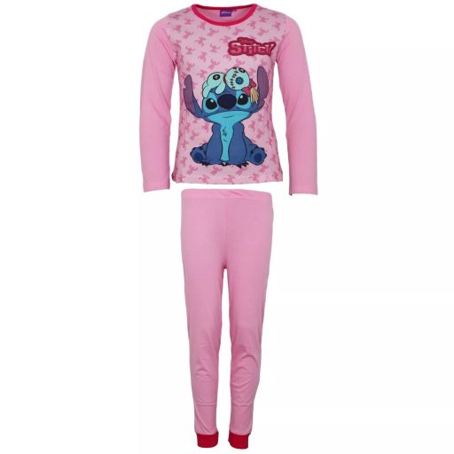 Disney Lilo és Stitch, A csillagkutya Scrump Light Pink gyerek hosszú pizsama 5 év / 110 cm