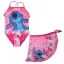 Disney Lilo és Stitch, A csillagkutya Pink gyerek fürdőruha és sarong szett 3 - 4 év / 98 - 104 cm