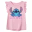 Disney Lilo és Stitch, A csillagkutya Tiny Smile Light Pink gyerek rövid póló, felső 6 év / 116 cm