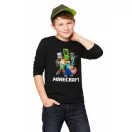 Minecraft Battle Black gyerek hosszú ujjú póló, felső 12 év / 152 cm