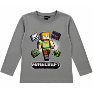   Minecraft Alex Adventure Grey gyerek hosszú ujjú póló, felső 6 év / 116 cm