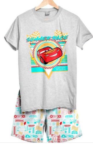 Disney Verdák Summer Race Grey gyerek rövid pizsama 6 év / 116 cm
