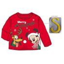 Disney Mickey Pluto Red Karácsonyi baba póló, felső 6 hó