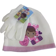   Disney Dr Plüssi Hug White gyerek sapka + kesztyű szett 52 cm