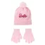 Barbie Light Pink flitteres gyerek sapka + kesztyű szett 52 cm