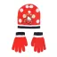 Hello Kitty Cute Dots Red gyerek sapka + kesztyű szett 52 cm