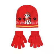   Mancs Őrjárat Marshall Red gyerek sapka + kesztyű szett 52 cm