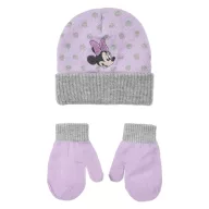 Disney Minnie Dots Purple baba sapka + kesztyű szett 48 cm