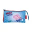 Peppa malac Rocket 3 rekeszes tolltartó 21 cm