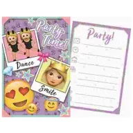 Emoji Purple Party Meghívó