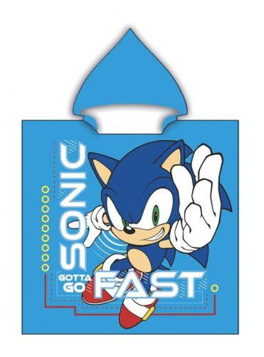 Sonic a sündisznó strand törölköző poncsó 55x110 cm