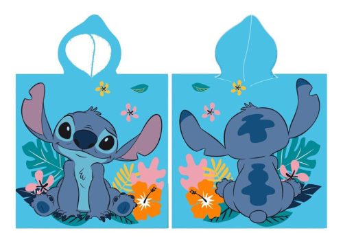 Disney Lilo és Stitch, A csillagkutya Listening Ears strand törölköző poncsó 55x110 cm (Fast Dry)