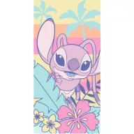   Disney Lilo és Stitch, A csillagkutya Floral Escape fürdőlepedő, strand törölköző 70x140cm (Fast Dry)