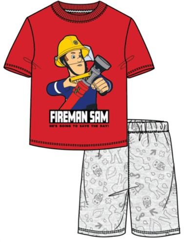 Sam a tűzoltó gyerek rövid pizsama 98-128 cm