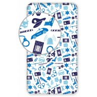 Rendőr Blue gumis lepedő 90x200 cm