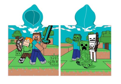 Minecraft Field strand törölköző poncsó 50x115 cm