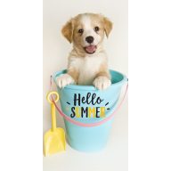   Kutyás Hello Summer fürdőlepedő, strand törölköző 70x140cm