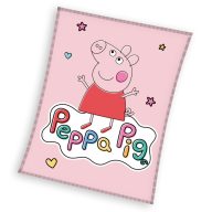 Peppa malac Happy coral fleece polár takaró 110x140cm
