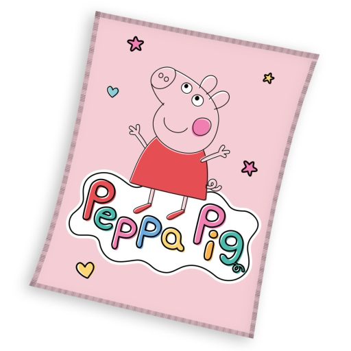 Peppa malac Happy coral fleece polár takaró 110x140cm