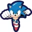 Sonic a sündisznó Run formapárna, díszpárna 40x40 cm Velúr