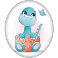 Dinoszaurusz Egg formapárna, díszpárna 37x34 cm Velúr