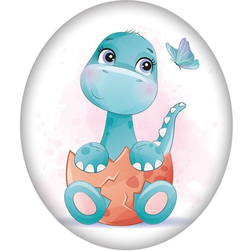 Dinoszaurusz Egg formapárna, díszpárna 37x34 cm Velúr