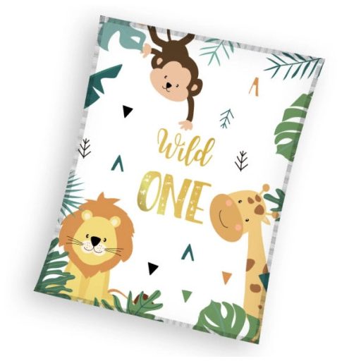 Állatos Wild One coral fleece polár takaró 110x140cm