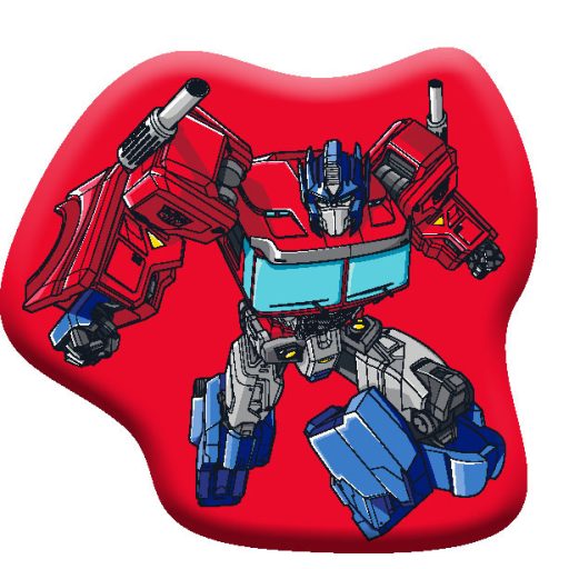 Transformers Red Autobot formapárna, díszpárna 39x42 cm Velúr