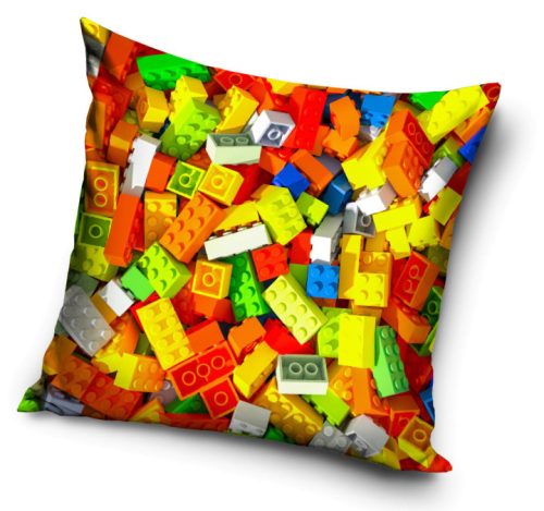 Lego mintázatú Bricks párnahuzat 40x40 cm Velúr