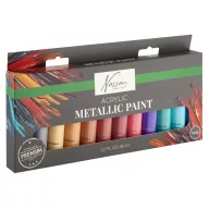 Színes Nassau Metallic akrilfesték szett 12 db-os