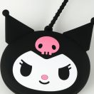 Hello Kitty Black Kuromi táska, oldaltáska pénztárcával 27 cm