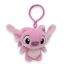 Disney Lilo és Stitch, A csillagkutya Pink 3D plüss figura akasztóval, táskadísz 12 cm