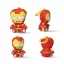 Bosszúállók Iron Man 3D plüss figura akasztóval, táskadísz 13 cm