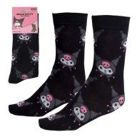   Hello Kitty Kuromi Black felnőtt hosszú szárú zokni 36/43