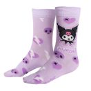 Hello Kitty Kuromi Purple felnőtt hosszú szárú zokni 36/43