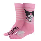 Hello Kitty Kuromi Pink felnőtt hosszú szárú zokni 36/43
