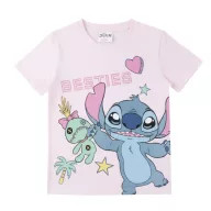   Disney Lilo és Stitch, A csillagkutya Besties gyerek rövid póló, felső 6 - 12 év / 116 - 152 cm