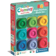 Színes Clemmy puha építőkocka szett 9 db-os Clementoni