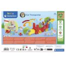 Színes Team Red bukfenceztető autószállító 2 az 1-ben Clementoni