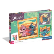   Disney Lilo és Stitch, A csillagkutya Sunset 3x48 db-os puzzle Clementoni