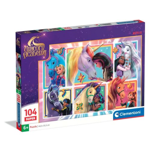 Unikornis Akadémia Friendship 104 db-os Super puzzle Clementoni