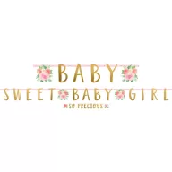 Floral Baby Sweet Baby Girl papír felirat 2 részes