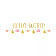 Baby Girl Hello World felirat 176,8 cm 2 db-os