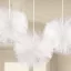 Színes White függő tüll pom pom dekoráció 3 db-os