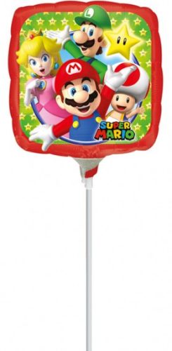 Super Mario mini fólia lufi 23 cm (WP)