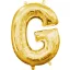 Arany Gold mini G betű fólia lufi 33 cm