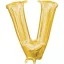 Arany Gold mini V betű fólia lufi 33 cm
