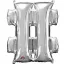 Ezüst Silver mini fólia lufi hashtag ikon 33 cm